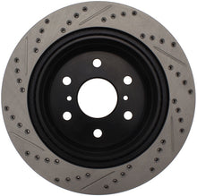 Load image into Gallery viewer, StopTech 07-10 GMC Sierra (w/ Rear Drum) / 07-09 GMC Yukon Rear Left Slotted & Drilled Rotor