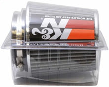 Load image into Gallery viewer, K&N Universal Filter Chrome Round Tapered White - 4in Flange ID x 1.125in Flange Length x 5.5in H