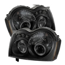 Load image into Gallery viewer, Spyder Jeep Grand Cherokee 05-07 Projector Headlights LED Halo LED Blk Smke PRO-YD-JGC05-HL-BSM