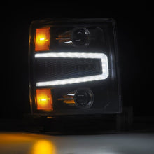 Load image into Gallery viewer, AlphaRex 14-15 Chevy 1500 PRO-Series Projector Headlights Black w/ Sequential Signal & DRL