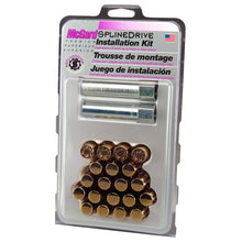 Load image into Gallery viewer, McGard SplineDrive Tuner 5 Lug Install Kit w/Locks & Tool (Cone) M12x1.25 / 13/16 Hex - Gold (CS)