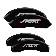 Load image into Gallery viewer, MGP 4 Caliper Covers Engraved Front & Rear No bolts/Sport Black finish silver ch