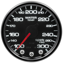 Load image into Gallery viewer, Autometer Spek-Pro Gauge Water Temp 2 1/16in 300f Stepper Motor W/Peak & Warn Blk/Smoke/Blk