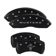 Load image into Gallery viewer, MGP 4 Caliper Covers Engraved Front & Rear MGP Black finish silver ch