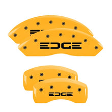 Load image into Gallery viewer, MGP 4 Caliper Covers Engraved F & R Oval Logo/Ford Yellow Finish Black Char 2009 Ford Explorer
