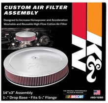 Load image into Gallery viewer, K&N 14in Red Custom Air Cleaner Assembly - 5.125in ID x 14in OD x 2.75in H x 1.25in Drop Base