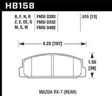 Load image into Gallery viewer, Hawk 03-05 Mazda 6 / 84-91 & 93-95 RX-7 Black Race Rear Brake Pads