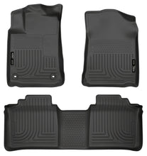 Load image into Gallery viewer, Husky Liners 13-14 Toyota Avalon Electric/Gas Weatherbeater Black Front & 2nd Seat Floor Liners