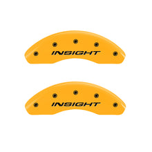Load image into Gallery viewer, MGP 4 Caliper Covers Engraved Front & Rear MGP Yellow Finish Black Char 2008 Saturn Outlook