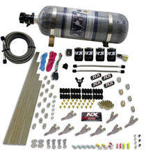 Load image into Gallery viewer, Nitrous Express STD Nozzle Nitrous Kit (200-500HP) Gas w//Dist Block & 4 Solenoids w/15lb Bottle