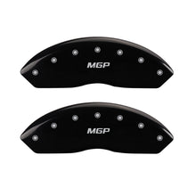 Load image into Gallery viewer, MGP 4 Caliper Covers Engraved Front & Rear MGP Black Finish Silver Char 2019 Subaru Crosstrek