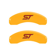Load image into Gallery viewer, MGP 4 Caliper Covers Engraved Front & Rear No bolts/ST Yellow finish black ch