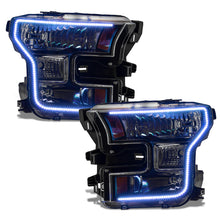 Load image into Gallery viewer, Oracle 15-17 Ford F-150 Dynamic RGB+A Pre-Assembled Headlights Halogen - Black Edition - ColorSHIFT