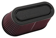 Load image into Gallery viewer, K&N Filter Univ Air Filter Carb Fib T/B 3-1/2in FLG OD / 12x6in B / 9-15/16x3-15/16in T / 6in H