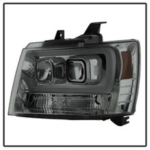 Load image into Gallery viewer, Spyder 07-14 Chevy Suburban/1500/2500/Tahoe V2 Projector Headlights Smoke PRO-YD-CSUB07V2-DRL-SM
