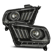 Load image into Gallery viewer, AlphaRex 10-12 Ford Mustang PRO-Series Projector Headlights Plank Style Jet Black w/Top/Bottom DRL
