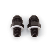 Load image into Gallery viewer, Russell Performance -8 AN to 4L80 Transmission Ports Adapter Fittings (Qty 2) - Black Zinc
