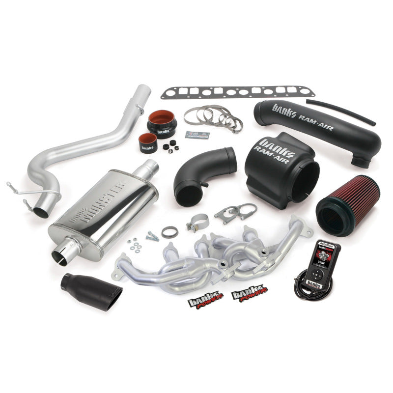 Banks Power 00-03 Jeep 4.0L Wrangler PowerPack System - SS Single Exhaust w/ Black Tip