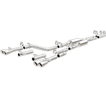 Load image into Gallery viewer, MagnaFlow Cat-Back, SS, 2.5in, Quad Split Rear 3.5in Tip 2015 Dodge Challenger 3.6L V6
