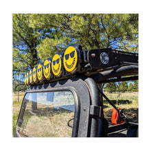 Load image into Gallery viewer, KC HiLiTES 6in. Hard Cover for Gravity Pro6 LED Lights (Single) - Smiley Face- Yellow/Black KC Logo
