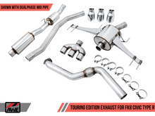 Load image into Gallery viewer, AWE Tuning 2017+ Honda Civic Type R Touring Edition Exhaust w/Front &amp; Mid Pipes - Chrome Silver Tips
