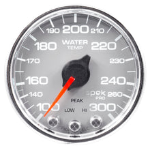 Load image into Gallery viewer, Autometer Spek-Pro Gauge Water Temp 2 1/16in 300f Stepper Motor W/Peak &amp; Warn Slvr/Chrm
