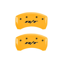 Load image into Gallery viewer, MGP 4 Caliper Covers Engraved Front &amp; Rear With stripes/Dodge Black finish silver ch
