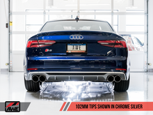 Load image into Gallery viewer, AWE Tuning Audi B9 S5 3.0T Touring Edition Exhaust - Chrome Silver Tips (90mm)
