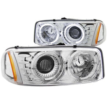 Load image into Gallery viewer, ANZO 1999-2006 Gmc Sierra 1500 Projector Headlights w/ Halo Chrome

