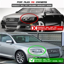 Load image into Gallery viewer, Spyder Audi A6 05-07 Projector Headlights Halogen Model Only - DRL Black PRO-YD-ADA605-DRL-BK
