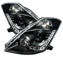 Load image into Gallery viewer, Spyder Nissan 350Z 03-05 Projector Headlights Xenon DRL Blk High H1 Lw D2R PRO-YD-N350Z02-HID-DRL-BK

