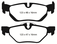 Load image into Gallery viewer, EBC 13+ BMW X1 2.0 Turbo (28i) Greenstuff Rear Brake Pads
