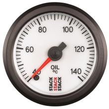 Load image into Gallery viewer, Autometer Stack 52mm 40-140 Deg C 1/8in NPTF Male Pro Stepper Motor Oil Temp Gauge - White
