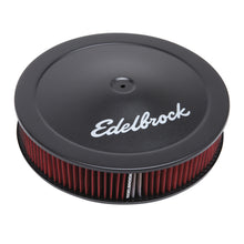 Load image into Gallery viewer, Edelbrock Air Cleaner Pro-Flo Series Round 14 In Diameter Cloth Element 3/8Indropped Base Black
