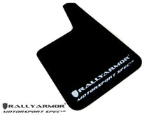 Load image into Gallery viewer, Rally Armor Universal Fit (No Hardware) Motorsport Spec Black UR Mud Flap w/ White Logo
