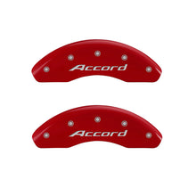 Load image into Gallery viewer, MGP 4 Caliper Covers Engraved Front Accord Engraved Rear Accord Red finish silver ch
