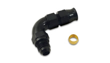 Load image into Gallery viewer, Vibrant 90 Degree 3/8in Tube to Male -6AN Flare Adapter w/ Olive Inserts
