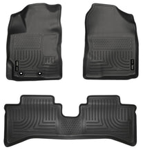 Load image into Gallery viewer, Husky Liners 2012 Toyota Prius c WeatherBeater Combo Black Floor Liners
