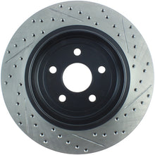 Load image into Gallery viewer, StopTech 12-15 Jeep Cherokee SRT8 Sport Slotted &amp; Drilled Rear Passenger Side Rotor
