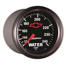 Load image into Gallery viewer, Autometer Sport-Comp II 2-1/16in 120-240 Deg Mechanical Water Temp Gauge - Bowtie Black
