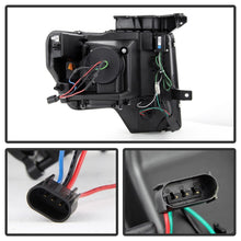 Load image into Gallery viewer, Spyder Ford F150 09-14 Projector Headlights Halogen Model- Light Bar DRL Chrm PRO-YD-FF15009-LBDRL-C
