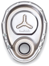 Load image into Gallery viewer, Edelbrock Timing Cover SB-Chevy Chrome w/ Welded Reinforcement Plate
