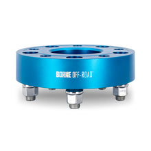 Load image into Gallery viewer, Mishimoto Borne Off-Road Wheel Spacers - 5x127 - 71.6 - 30mm - M14 - Blue
