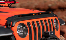 Load image into Gallery viewer, AVS 2018-2019 Jeep Wrangler (JL) Aeroskin Low Profile Hood Shield w/ Lights - Black
