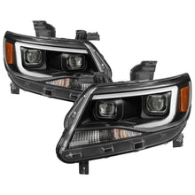 Load image into Gallery viewer, xTune Chevy Colorado 15-17 Halogen Only Projector Headlights - DRL - Black PRO-JH-CCO04-LBDRL-BK
