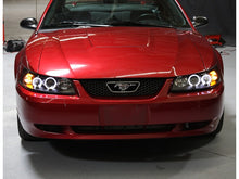 Load image into Gallery viewer, Spyder Ford Mustang 99-04 Projector Headlights LED Halo Black High H1 Low H1 PRO-YD-FM99-1PC-AM-BK

