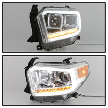 Load image into Gallery viewer, xTune 14-17 Toyota Tundra DRL LED Light Bar Projector Headlights - Chrome (PRO-JH-TTU14-LB-C)
