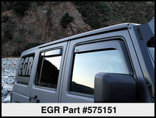 Load image into Gallery viewer, EGR 07+ Jeep Wrangler JK In-Channel Window Visors - Set of 4

