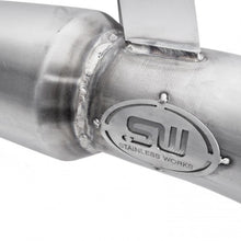 Load image into Gallery viewer, Stainless Works 2016-18 Ford Focus RS 3in High-Flow Cats Downpipe Factory Connection
