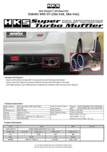 Load image into Gallery viewer, HKS SUPER TURBO MUFFLER  Ti Subaru VAB WRX STI/VAG WRX S4
